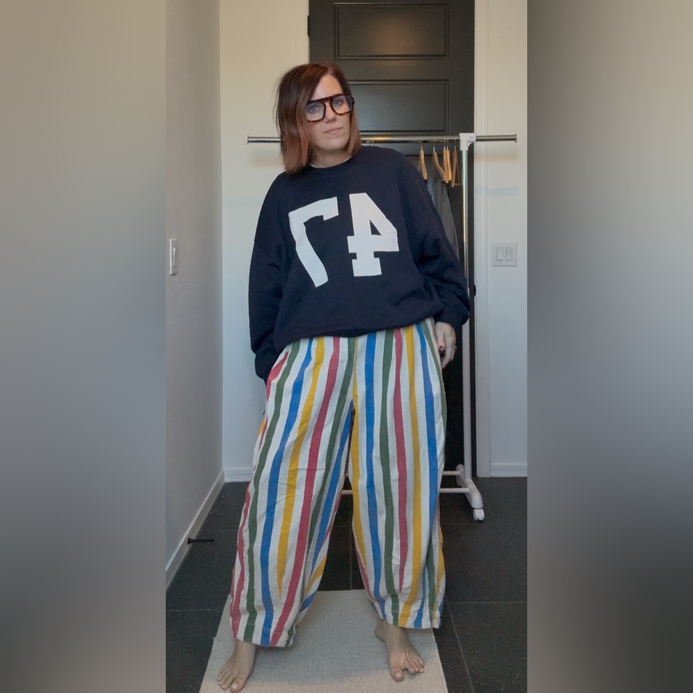 Free People Colorful Striped Pants - Picture 2 of 2